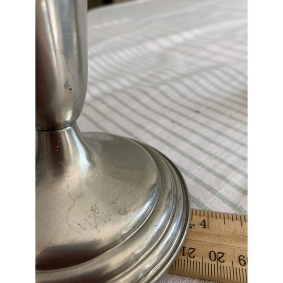 Pair of Reed & Barton Pewter Classically Designed Candlestick Holders P214 - Picture 8 of 10